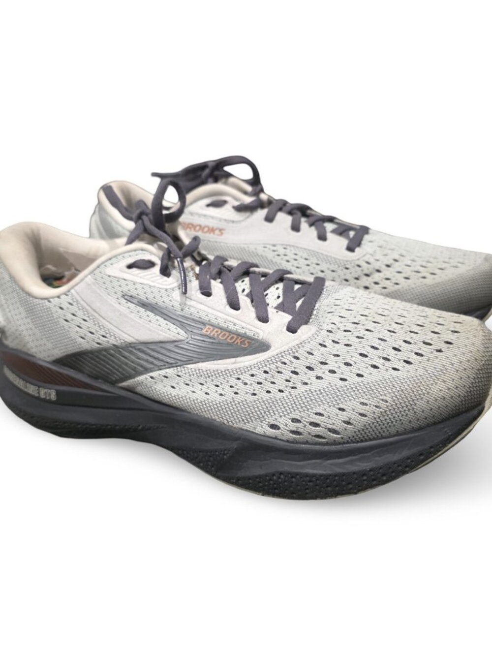 Brooks Adrenaline GTS 24 Womens 9.5 Wide D Running Shoes Gray Black 1204261D030